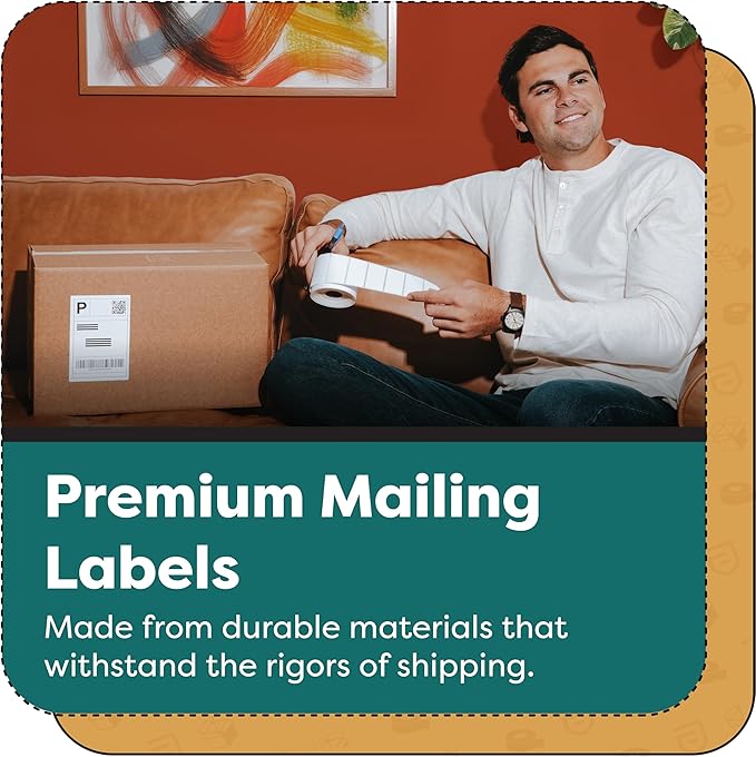 Aegis Adhesives - 3" X 1" Direct Thermal Labels (12 Rolls, 1300 Labels/Roll) for Barcodes, Address - Perforated, Compatible with Rollo, Zebra, and Other Desktop Label Printers
