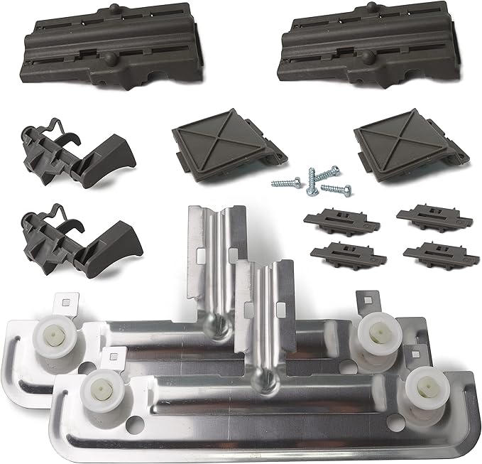 20Pcs For whirlpool W10712395 WDT730PAHZ0 Upper Rack Parts, W10712395 Whirlpool Dishwasher Upper Rack Adjuster Kit Replaces W10350375 For Kenmore, Whirlpool WDT750SAHZ0 Upper Rack Parts Dishwasher