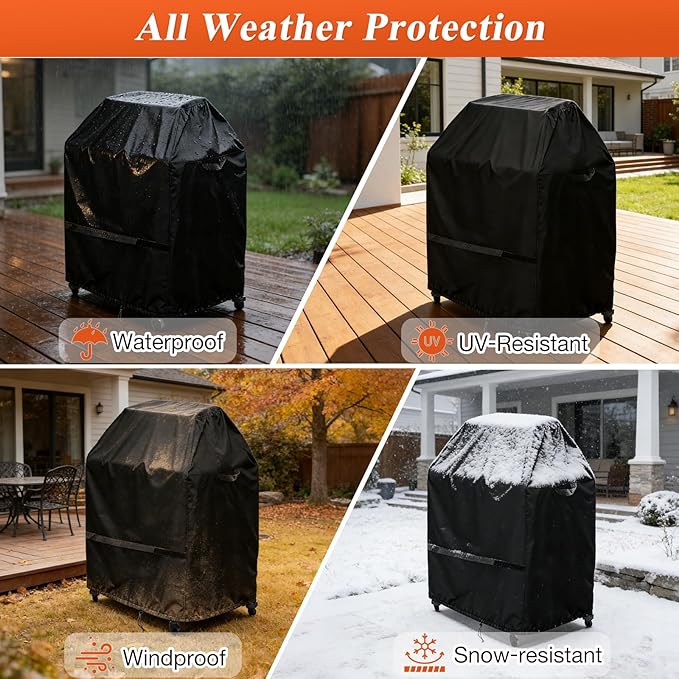 Outdoor Pizza Oven Table Cover for Ooni Oven and Medium Table, Outdoor Bar Table Cover Waterproof Heavy Duty for Patio Grill Table - 32''L x 24''W x 50''H
