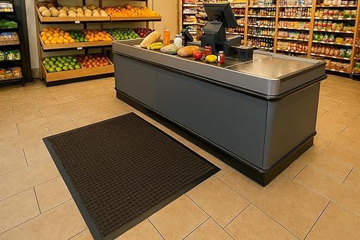 Guardian WaterGuard Indoor/Outdoor Wiper Scraper Floor Mat, Rubber/Nylon, 3'x5', Charcoal\