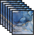 18x20 Picture Frame Set of 6, Black Frame for 18 x 20 Inch Picture Poster Photo, Light Weight and High Transparent 18 by 20 Frame for Wall - 6 Pack/Black/18 x20