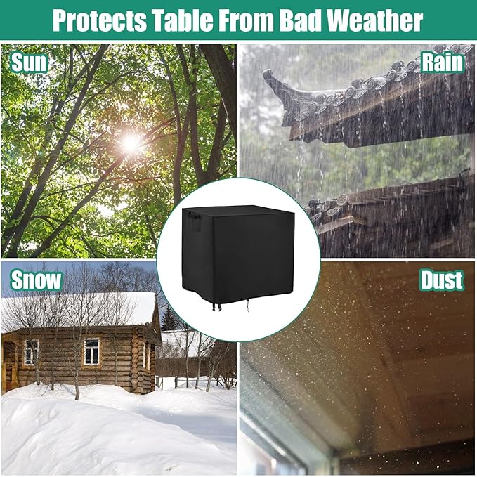 Outdoor Prep Table Cover,46 inch Waterproof Outdoor Grill Cart Cover Pizza Oven Table Cover,Patio Rectangle Furniture Cover - 46 x 23 x 32 Inch