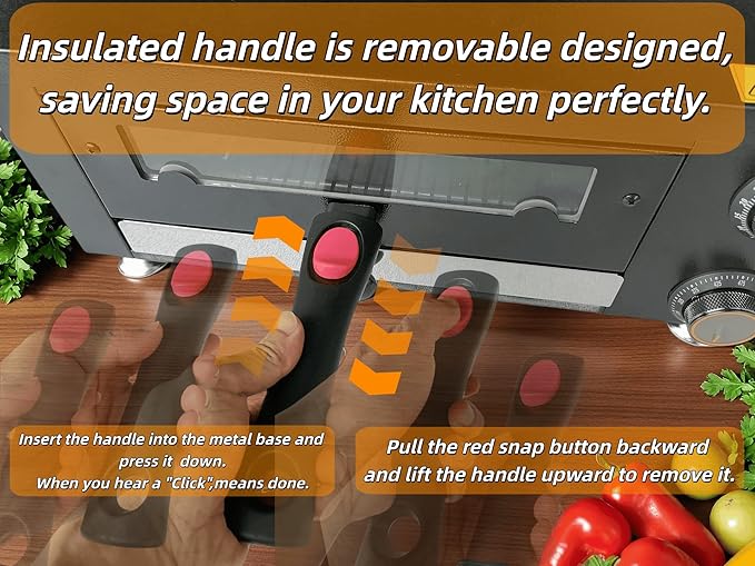 Electric Pizza Oven Indoor, Countertop Pizza Oven with Two 12 inch Baking Trays, Oven Mitts,Commercial Pizza Maker for Home, Stainless Steel Pizza Cooker with Visual Window, Removable Handle