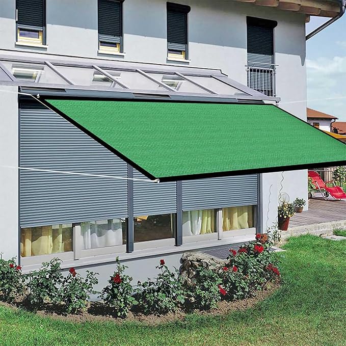 Outdoor Garden Square Green Sun Shade Sail Canopy with Enhanced Ventilation, 2x2m 14-Stitch, UV Protection