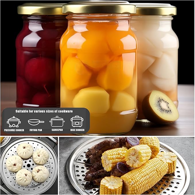 2-Pack11-Inch Pressure Cooker Canner Rack/Canning Rack Food Grade 304 Stainless Steel Compatible with Presto, All-American and More (Canning Racks 11inch-2p)
