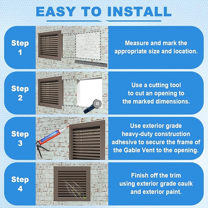 16"x16" Gable Vent Aluminum Alloy – Heavy-Duty Attic & Shed Vent with Metal Mesh Blocking Small Animals, Moisture & Condensation Protection, Opening 14"x14" Brown