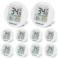 Geevon Small Digital Refrigerator Thermometer 10 Pack, IP65 Waterproof Commercial and Home Use, Max/Min Record Function with LCD Screen, Stand and Magnetic Back, for Fridge, Freezer Scenarios