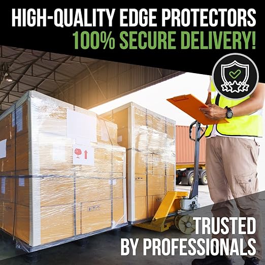 Extra-Wide 48" x 3" x 3" Reinforced Cardboard Edge Protectors (Pack of 24) – 0.16" Standard-Duty Thickness – Cardboard Edge Protectors for Shipping – American Quality Pallet Edge Protector