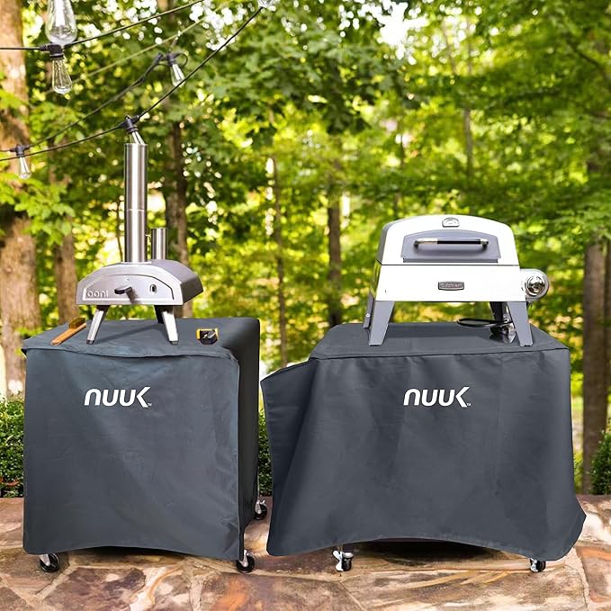 NUUK Outdoor Grill Cart Cover 24" x 30", Waterproof Pizza Oven Table Cover, UV Resistant BBQ Prep Work Table Protection for Kitchen Island Prep Station