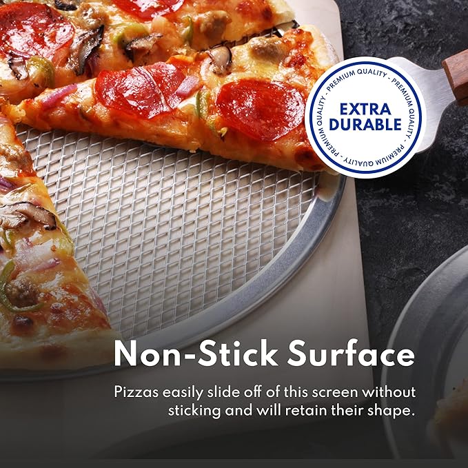 New Star Foodservice Restaurant-Grade Aluminum Pizza Baking Screen, Seamless (20-Inch (Pack of 1))