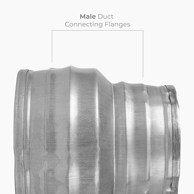 4" to 3" Inch Round Duct Reducer - Male Fit Galvanized Steel Pipe Increaser - Coupling for Round Duct Ventilation Systems - Heating & Cooling HVAC - Vent Pipe Adapter, Duct Connector