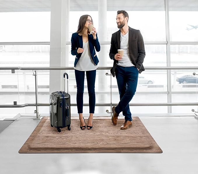Rhino Mats, Softwoods Anti Fatigue Floor Mat, Commercial Grade Kitchen Mat, Standing Desk Mat, Office, Garage or Anywhere, Standing Comfort. (Driftwood, 4' x 6' x 1/2")