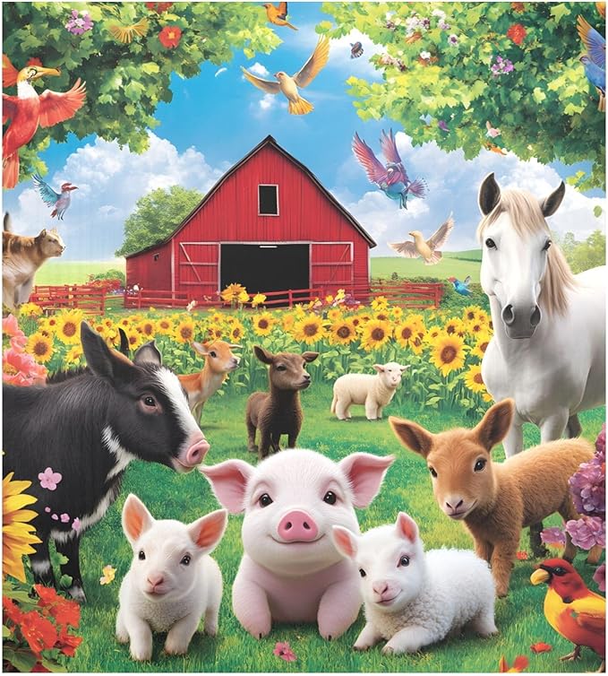 Farmhouse Farm Animals Garden Dishwasher Magnet Cover Sticker Magnetic Refrigerator Panel Front Door Fridge Microwave Decal Decorative