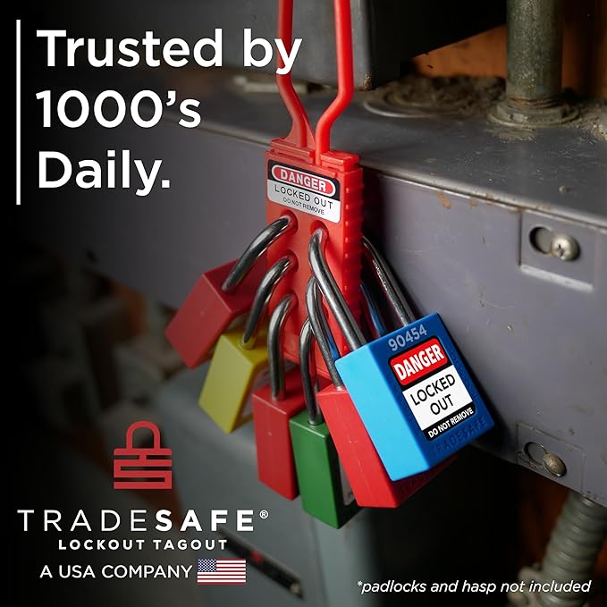 TRADESAFE Lockout Tagout Locks Label, 20 English Lock Out Tag Out Padlock Labels, Danger Locked Out Do Not Remove Loto Locks Stickers