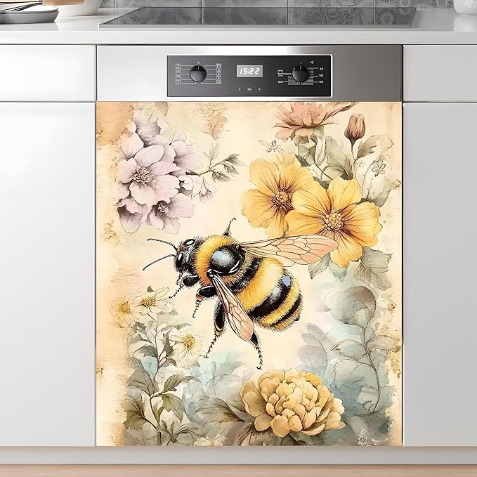 Dishwasher Magnet Sticker Cover Panel Decal Refrigerator Magnetic Sticker Decorative for Kitchen Decoration,Fridge Door Cover, Appliances Stickers 23"x26"