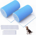 Air Vent Filter, 2 Pack 12"X100" Cut to Size MERV 8 Triple Air Filter Material, Blue & White Electrostatic Vent Filter Kit for Home Floor, Ceiling, Grilles, HVAC Vent, Compression Packing