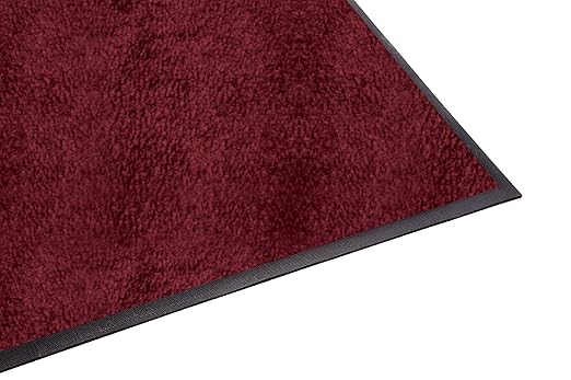 Guardian Floor Protection 94041320 Platinum Series Indoor Wiper Floor Mat, Rubber with Nylon Carpet, 4' Length, 13' Width, Burgundy