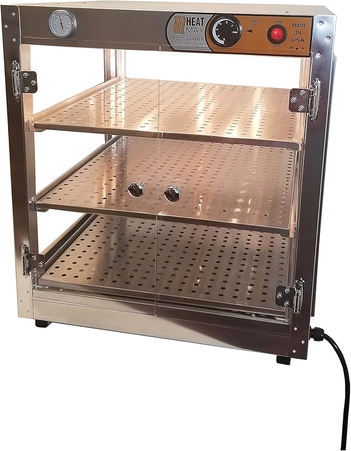 HeatMax Commercial 202024 Countertop Pizza and Food Warmer Display - THE ORIGINAL AND THE BEST -MADE IN USA with service and support, Great for Pizza
