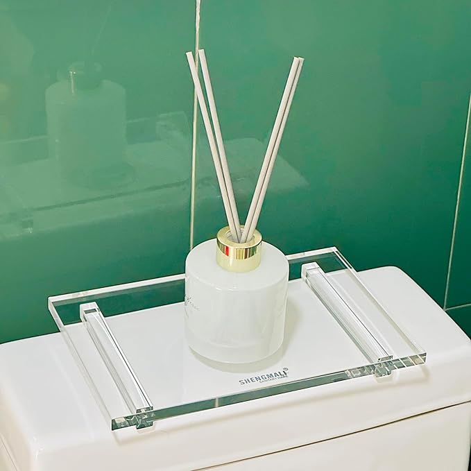 Acrylic Soap Tray, Soap Pedestal Stand Sink Tray, Soap Bottle Riser Stand for Kitchen Bathroom, Clear