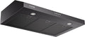 Under Cabinet Range Hood 30 Inch, 580 CFM Dual-Motor Kitchen Vent with LED Lights, Button Control, Ducted Stainless Steel Vent Hood, Reusable 5-Layer Aluminum Filters, Black