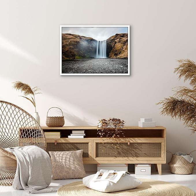 Americanflat 19x27 Poster Frame with Polished Plexiglass - Streamline Collection - Thin Border Picture Frame for Wall Display - Hanging Hardware Included - White