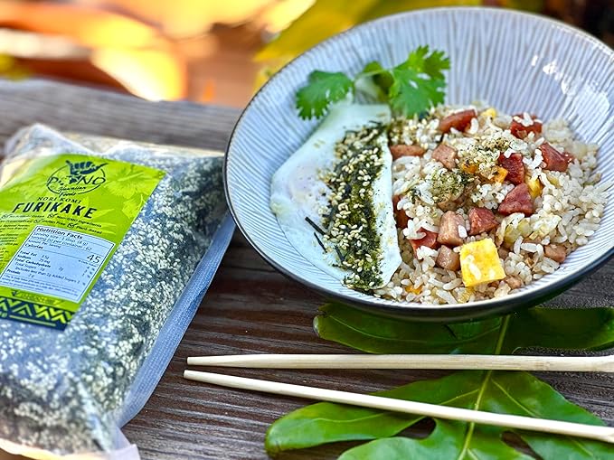 Pono Hawaiian Premium Made -Nori Komi Furikake Rice Seasoning - Gluten-Free and Non-GMO - Multi-Purpose Rice Topping – Free from Preservatives and Artificial Colors – Japanese Seasoning - 1lb (17.64oz)