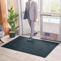 Consolidated Plastics Brush Dry Mat - Made in USA, Heavy-Duty Commercial DoorRug for Indoor/Outdoor Entryways, Non-Slip Backing for High-Traffic Areas (3' W x 5' L, Blue)