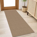 IOHOUZE Washable Runner Rug 2x5 Non Slip Rubber Backed Runners for Hallways Entryway Runner Indoor, Throw Rug Woven Cotton Floor Carpet for Hall Entrance Bedroom, Orange/Tan/Brown