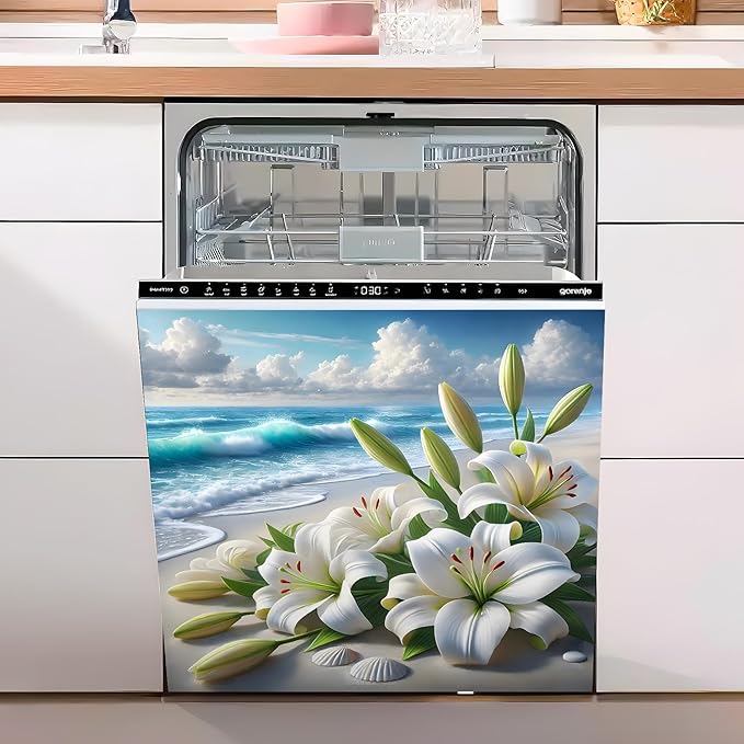 Dishwasher Magnet Sticker Cover Panel Decal Refrigerator Magnetic Sticker Decorative for Kitchen Decoration,Fridge Door Cover, Appliances Stickers 23"x26"