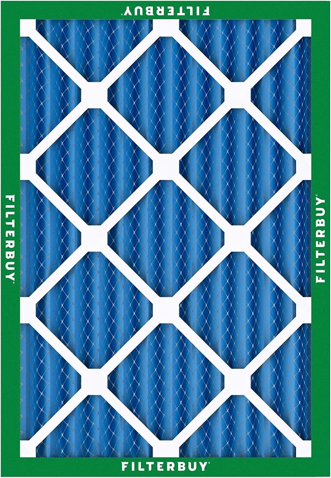 Filterbuy 10x17x2 Air Filter MERV 13 Optimal Smoke & Allergy Defense (2-Pack), Electrostatic Pleated Outer Filters for WEN 3410 (90243-027-2) Air Filtration System (Actual Size: 9.69 x 16.56 x 1.75)