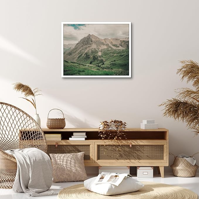 Americanflat 22x28 Poster Frame with Polished Plexiglass - Streamline Collection - Thin Border Picture Frame for Wall Display - Hanging Hardware Included - White
