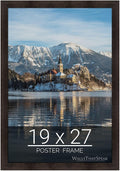 wallsthatspeak 19x27 Espresso Brown Picture Frame for Puzzles Posters Photos or Artwork