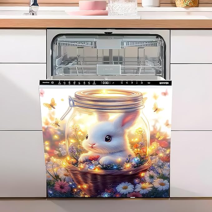 Dishwasher Magnet Sticker Cover Panel Decal Refrigerator Magnetic Sticker Decorative for Kitchen Decoration,Fridge Door Cover, Appliances Stickers 23"x26"