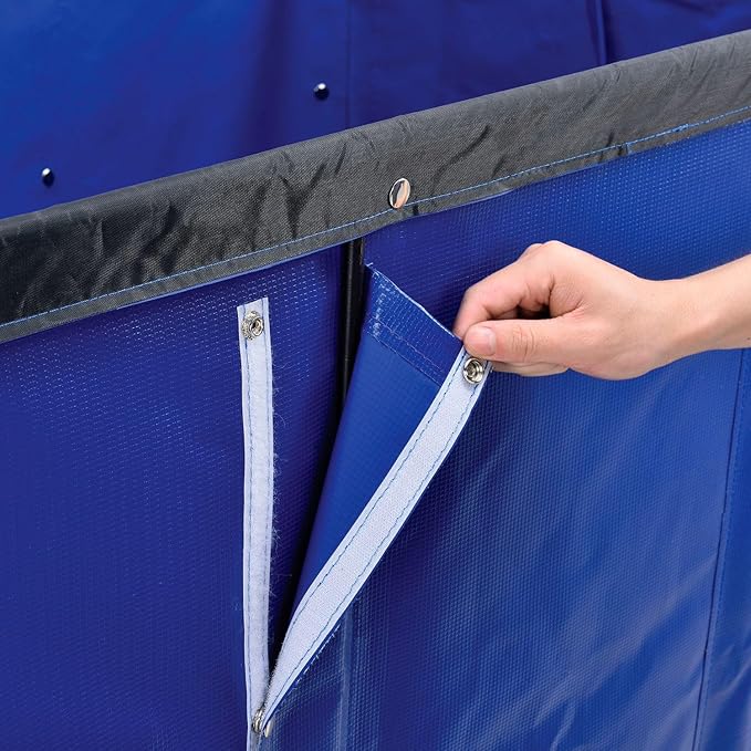Global Industrial 12 Bushel, Blue Vinyl Basket Bulk Truck, Unassembled, 36" L x 26" W x 33-1/2"H, Rolling Laundry Cart, Commercial Material Handling Cart with 4" Casters
