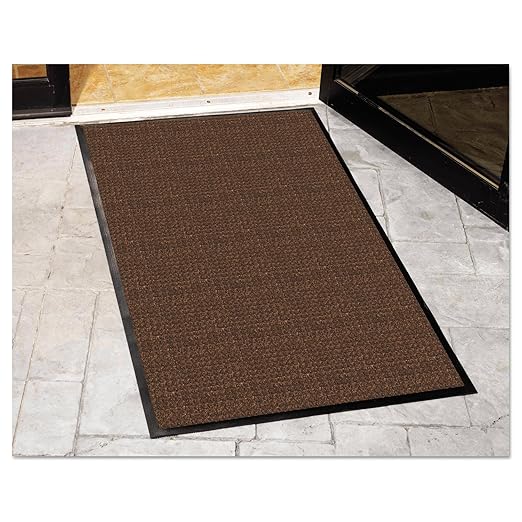 Guardian WaterGuard Indoor/Outdoor Wiper Scraper Floor Mat, Rubber/Nylon, 4'x6', Brown
