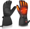 Heated Ski Gloves, Unisex Winter Skiing Gloves, 7.4V Battery Power Rechargeable Heating Glove for Women & Men Skiing, Snowboarding, Snowmobile, Outdoor Sports