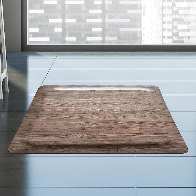 Rhino Mats, Softwoods Anti Fatigue Floor Mat, Commercial Grade Kitchen Mat, Standing Desk Mat, Office, Garage or Anywhere, Standing Comfort. (Driftwood, 3' x 3' x 7/8")