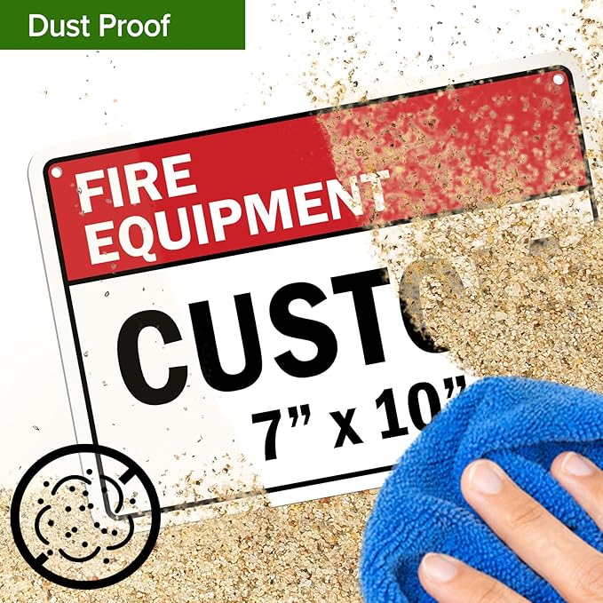 Custom Fire Equipment Sign, Ansi Sign, Osha Compliant, 7x10 Inches, Rust Free .040 Aluminum, Fade Resistant, Made in USA by My Sign Center