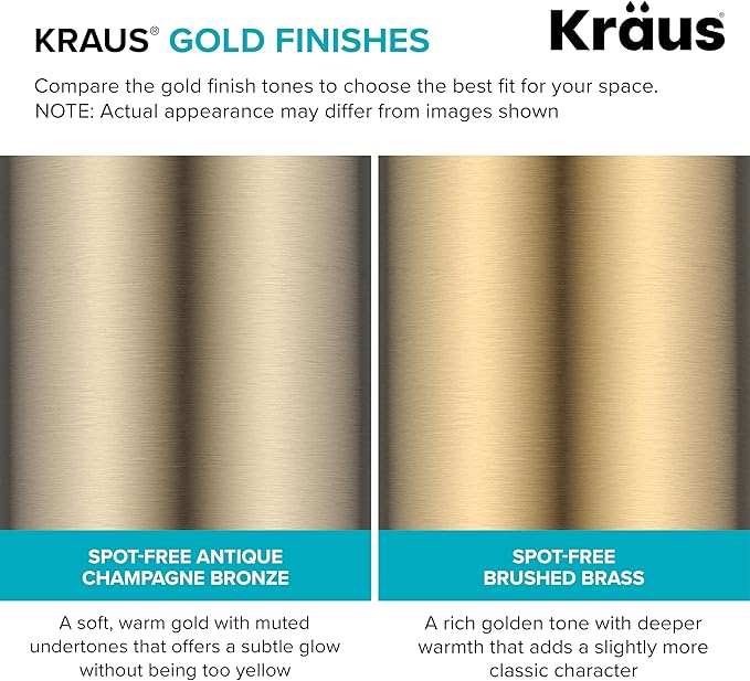 KRAUS Dishwasher Air Gap in Brushed Brass, KAG-1BB