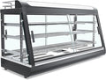 3-Shelf Commercial Food Warmer Display w/Top Rack, 44" Countertop Warmers Hot Box for Pizza/Pretzel/for Food Display, Heated Holding Cabinet Glass case, with LED Lighting for Buffet Restaurant