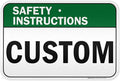 Custom Safety Instructions Sign, Ansi Sign, Osha Compliant, 12x18 Inches, 3M EGP Reflective, Rust Free .063 Aluminum, Fade Resistant, Made in USA by My Sign Center