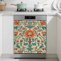 Magnetic Dishwasher Cover,Boho Ethnic Flower Reusable Dishwasher Magnetic Cover Decorative Door Covers Panel for Home Kitcen 23" x 26"