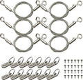 Picture Frame Security Hanging Kit – 6 Pack X 2M Steel Safety Cables with 12 Double-Hole D-Ring Hangers, Heavy-Duty Anti-Drop Wire System for Photos, Posters, Artwork & Gallery Displays