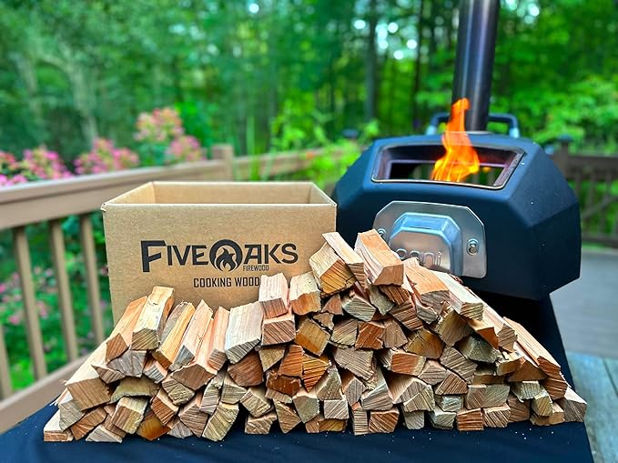 Kiln Dried Cherry Pizza Oven Wood, Mini 5 Inch Cooking Wood for Ooni, Gozney, Bertello Pizza Ovens - Approx 13lbs Product of USA (1,000 Cubic Inches)