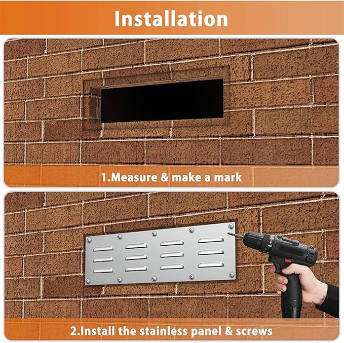 2 Part Oxidation Immune Ventilation Grilles Permanent Metal Canopies for Telecommute Commercial Use Plate for Sitting Room Bedroom