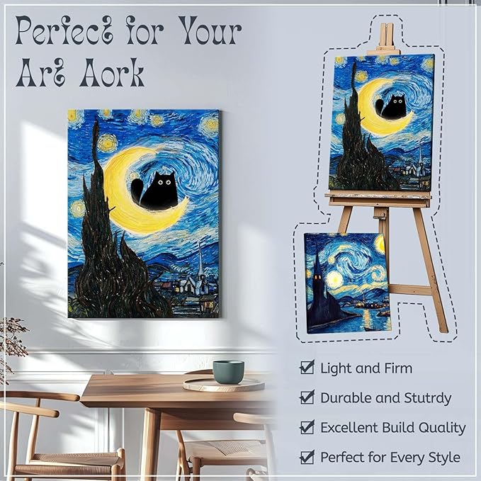 Canvas Stretcher Bars 44x44 Inch Frame Kit, Available in 25+ size Wood Stretcher Bars for Home and Office, Gallery Wrap Wall Arts Supply for Oil Painting, Poster, Picture & Paint by Numbers