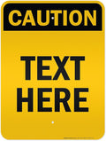 Custom Caution Sign, OSHA Sign, 18x24 Inches, 3M EGP Reflective, Rust Free .080 Aluminum, Fade Resistant, Made in USA by My Sign Center