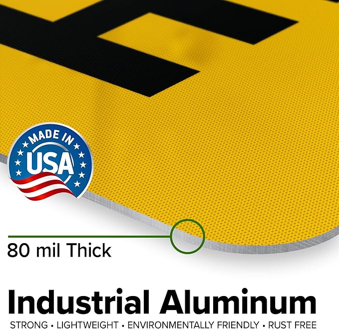 Custom Caution Sign, OSHA Sign, 24x30 Inches, 3M EGP Reflective, Rust Free .080 Aluminum, Fade Resistant, Made in USA by My Sign Center