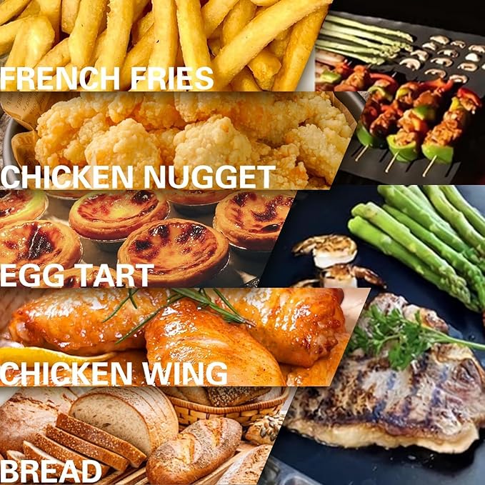Air Fryer Liners Compatible with Emeril Lagasse 26 QT Extra Large Air Fryer, 4 PCS Air Fryer Oven Liners Reusable for Emeril Lagasse Accessories