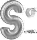 Hon&Guan 4-inch Semi Rigid Dryer Vent Hose, 5 Feet Flexible Aluminum Duct with 2 Clamps, and Aluminum Foil Tape